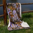 Lavender Cam Sherpa Mink Blanket