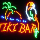 18x16 Large Tiki Bar w/Parrot Motion LED Sign