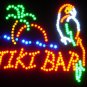 18x16 Large Tiki Bar w/Parrot Motion LED Sign