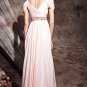 Pink chiffon evening prom dress custom-made size 4~18