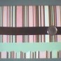 Chocolate/Pink/Mint Stripped Note Card