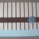 Black and Baby Blue Stripped Note Card