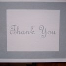Silver Border Thank You Card