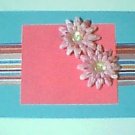 Blue Pink Flowers Note card