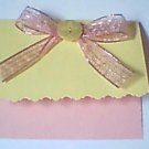 Pastel Yellow and Blush Pink Note Card