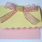 Pastel Yellow and Blush Pink Note Card