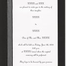 custom designed "pinstripe" wedding invitation set