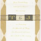 Custom Gold Monogram Wedding Invitation Set