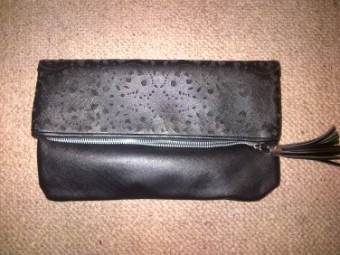 Black Cut Out Clutch Bag