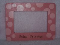 pink polka dot frame