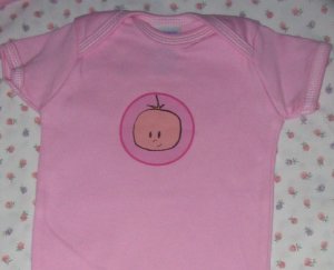 girl short sleeve romper available in sizes 6-18months