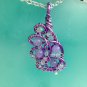 Artful Chaos Intricate Wire Wrapped Gemstone Pendant Necklace
