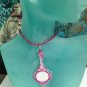 Milady's Mirror Pendant with Chain;Whimsical Bohemian Artisan Ooak