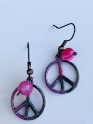 Peace Fantasy Earrings ;Ooak Couture Unique Shinies Artisan Free Spirit Restless Soul Inspired