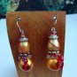 Sun Flare Pearl Wrapped Earrings; Fun Ooak Couture Unique Shinies
