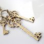 Vintage Retro Style Flower Key Pendant Sweater Necklace
