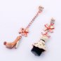 Vogue High-heeled Shoes Dress Crystal Bowknot Asymmetric Earrings