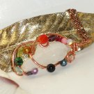 Rainbow Traveller- Mega Different Gems here! Wire wrapped Pendant Necklace