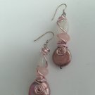 Silk Moon Sterling Silver Pearl Earrings;Fun Ooak Couture Shinies
