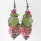 Raspberry Robots Steampunk inspired Artisan Earrings Couture Awesome Shinies