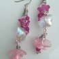 Ballerina Bower Wire-wrapped Gemstone Earrings;Fun Ooak Couture Unique Shinies