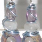 Wisteria Fantasies Wire-wrapped Gemstone Earrings;Fun Ooak Couture Unique Shinies