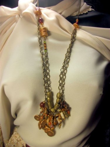 Couture Chunky Charm Bead 30 in Necklace Copper