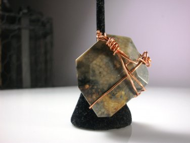 Chunky Wire Wrapped Faceted Chrysanthemum Fossil Ring; Ooak Couture Unique Shinies Artisan