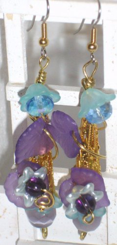 Dream Vine- Artisan Wire-wrapped Earrings ; Fun Ooak Couture Unique Shinies