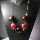 Juicy Cherry Beaded Couture Necklace