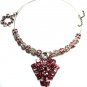 Persian Princess Pinks/ Silver Sparkling Rhinestone Choker & Earring Set