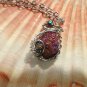 Petite Purple Aurora Peacock Ore Chalcopyrite Pendant Necklace; Unusual Alluring Fun