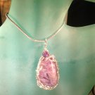 Charoite Sha-ra Ooak pendant on chain; Unusual Alluring Fun