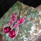 Cherry Jubilation Wirewrapped/sculpted earrings-Exotic and Whimsical
