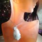 Born of the Sea Large statement Aquamarine Pendant Necklace; Bohemian Artisan Ooak