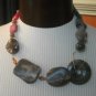 Unique - Sesame Quartz, Labradorite and Rubylite Bead Necklace