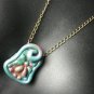 August Shimmers- Polymer Focal Pendant on Copper Chain