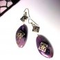 Embellished Amethyst & Sterling Silver Earrings