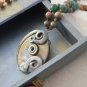 Original Polymer Focal Art Pendant Beaded Necklace-One of a Kind!