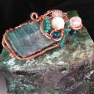Waters of Creation - Russian Apatite wirewrapped pendant on chain