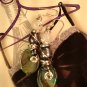 Luna Sirena Sterling Gemstone Wirewrapped Dangle Earrings ; Fun Whimisical Ooak