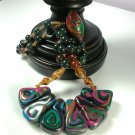 Statement Necklace, Colorful, Polymer Beads, One of a Kind; Couture