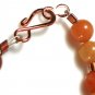 Orange / Green Jasper Gemstone Statement Necklace & Earrings - One of a Kind!; Couture