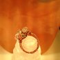 Crystal Cluster Copper Ring Size 8 ; Fun Love Whimsical Ooak Shinies