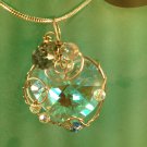 Pure of Heart Wire Wrapped Sparkly Pendant; Fun Love Whimisical Ooak Couture Unique Shinies