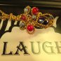 Celtic Princess Wire Wrapped Golden Statement Pendant; Fun Love Whimisical Ooak Couture