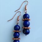 In Love with Lapis Copper Dangle Earrings Ear Jewelry: Fun Love Whimsical Ooak Shinies