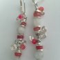 Pink Sun White Moon Dangle Earrings; Fun Ooak Couture Awesome Shinies Artisan