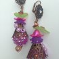 Tropical Bling Outrageous Fun Dangle Earrings; Fun Ooak Couture Awesome Shinies