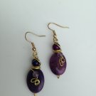 Imperial Golden Wire Dangle Earrings; Fun Ooak Couture Unique Shinies Artisan